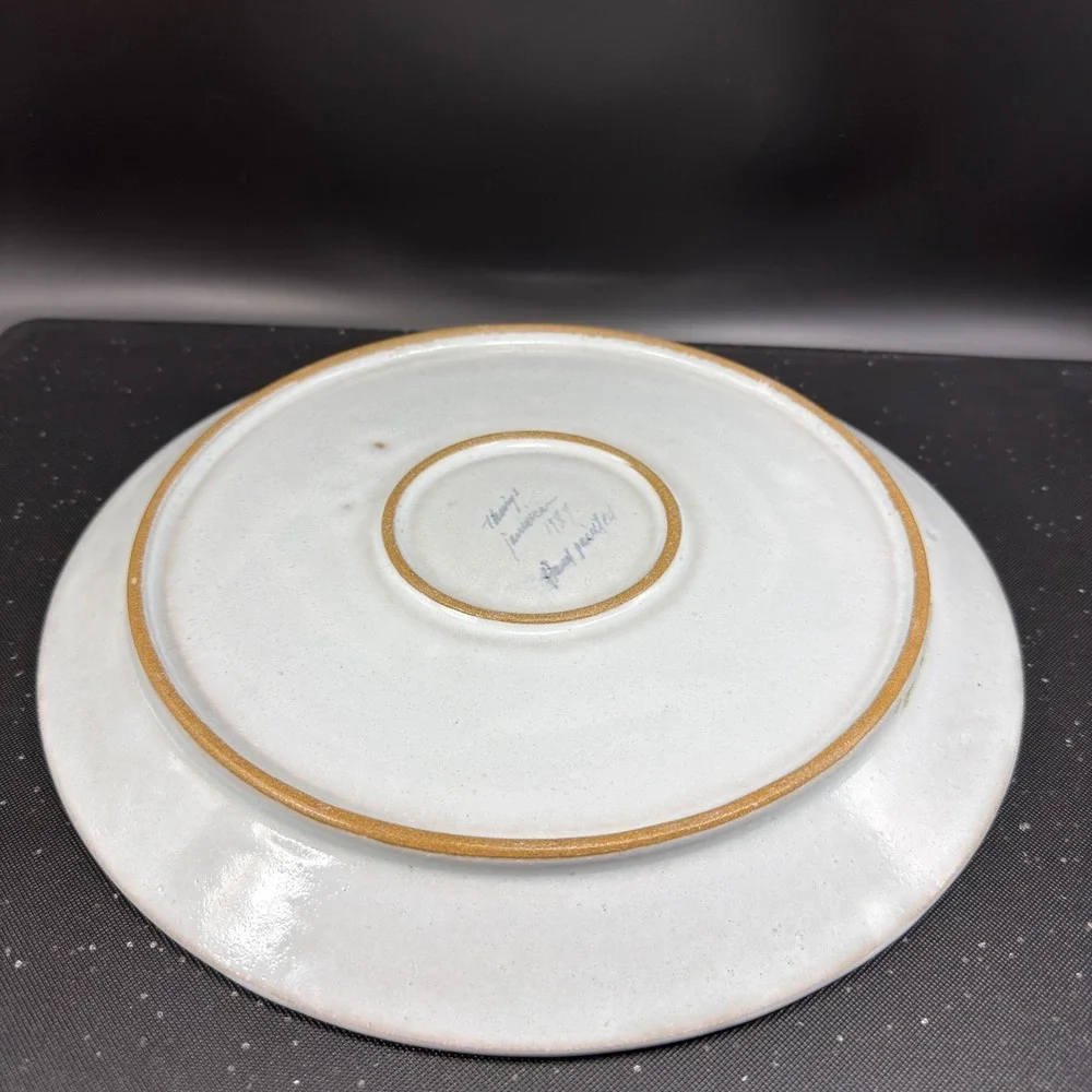 Thowings Jamaica Hand Painted‎ Plate Sovereign of the Seas 1637 HMS Ship 11.5